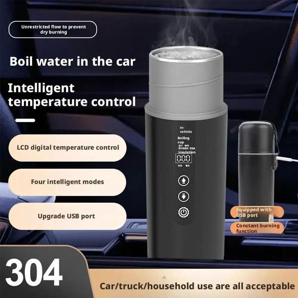 Portable 500ML Car Water Heater 12V 24V Electric Kettle Travel Cup