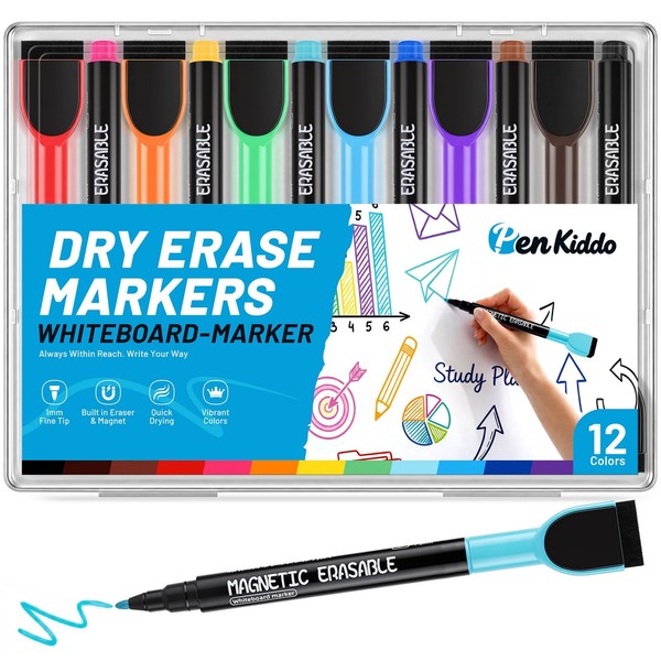 Whiteboard Marker Farben Abwischbar Magnetisch Feinspitze Radierer Schule BüRo-image