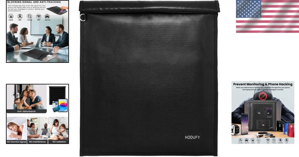 Bolsa Faraday Ligera 20x15 - Electrónica Ignífuga, Resistente al Agua y Seguridad Foto 2 de 4