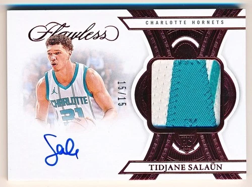 2024-25 Flawless Tidjane Salaun Patch Autographs Ruby Auto Rc #FPA-TSH (15/15)