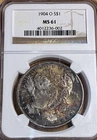 1904-O Morgan Silver Dollar NGC MS61 CRAZY UNIQUE Rainbow Toned  SEE PICTURES