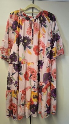 Damen Sommerkleid Gr. 52 Kleid Tunikakleid Luftig Leicht  