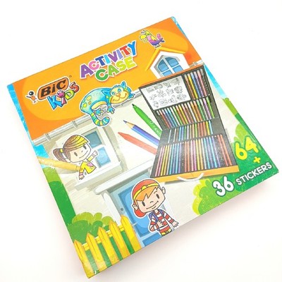 BIC Kids Stifte Set 64: 24 Buntstifte 24 Filzstifte 16 Malkreide - Unvollständig