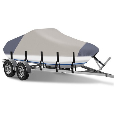 NEVERLAND Bootsplane Wasserdicht 4000PA 17-19FT Boote V-Rumpf Boat Cover Gray