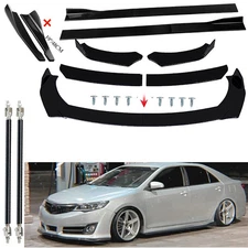 Front Bumper Rear Lip Splitter Spoiler Diffuser For Toyota Camry SE XSE Sport