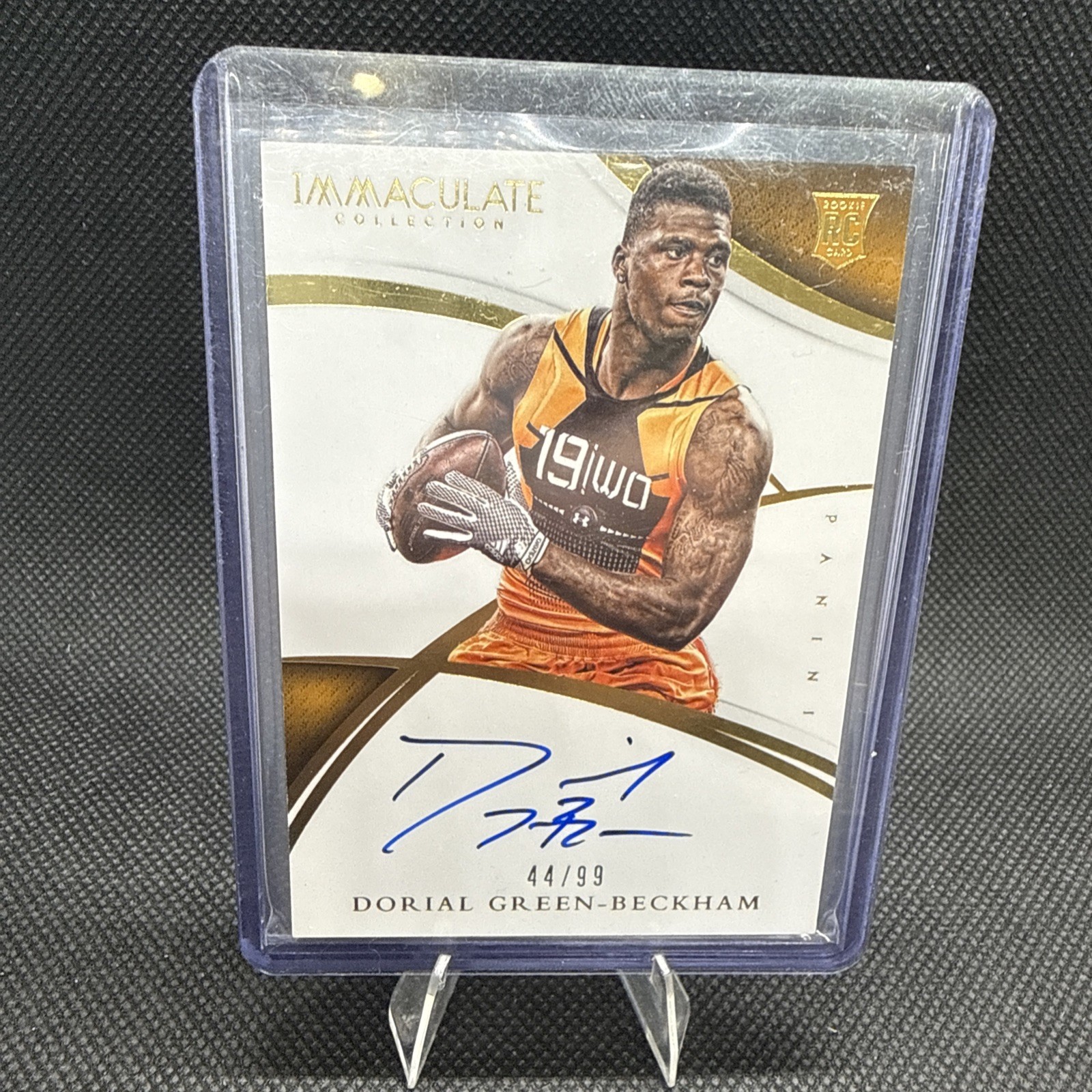 2015 Panini Immaculate Collection Collegiate - Rookie Auto Dorial Beckham view 4