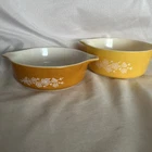 pyrex vintage casseroles Butterfly  Gold #471 B, #472 B