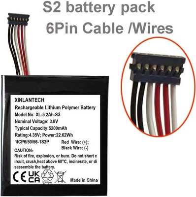 6-Pin S2 Akku für Ring Video Doorbell 2. Generation 5UM5E5 3,8V 5200Ah