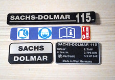 Zestaw naklejek do piły łańcuchowej Sachs-Dolmar 115