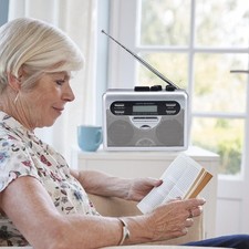 Cassette Player AM FM Radio Retro Cassette Tape Player Recorder With Clock Timer