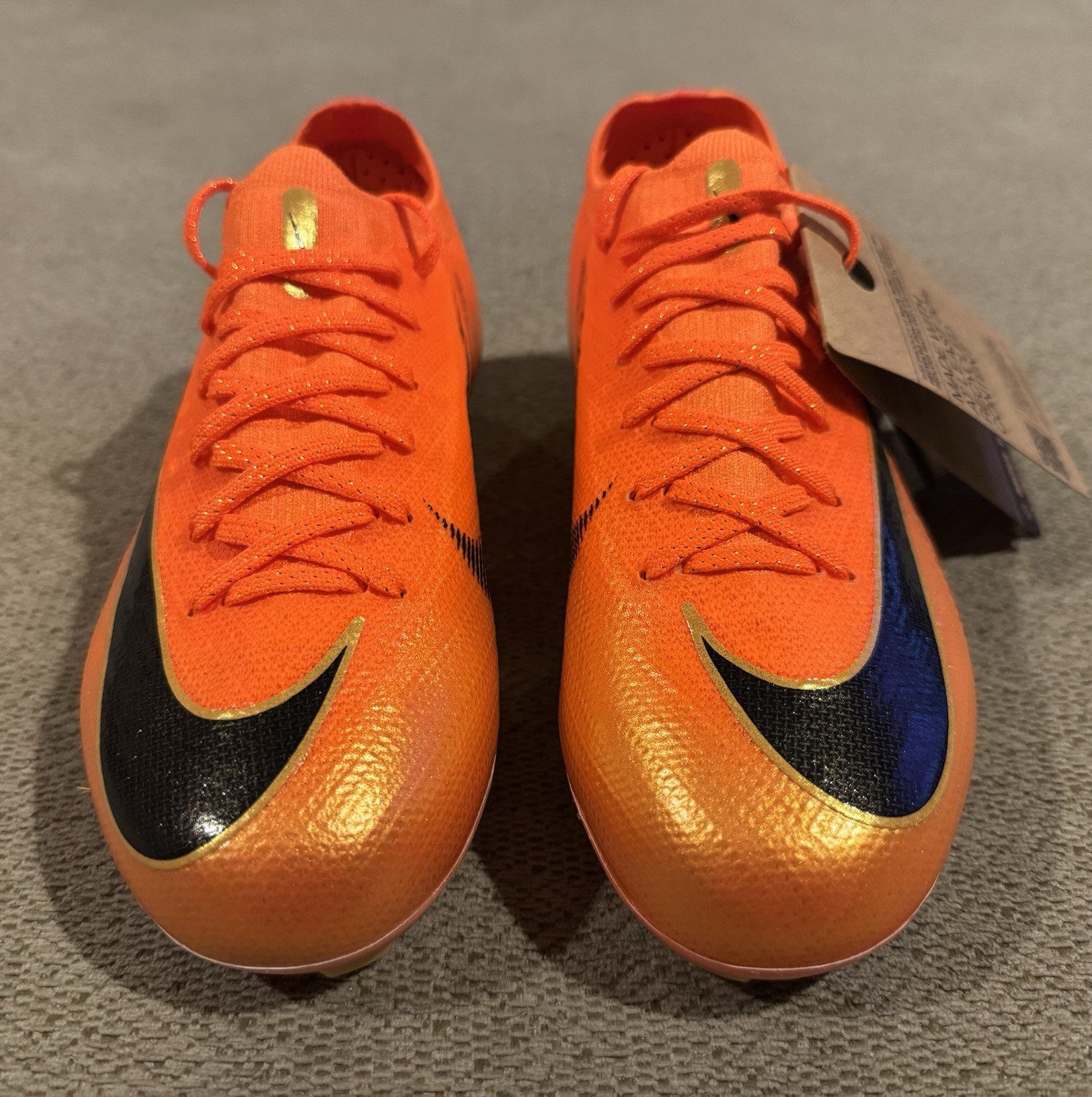 Nike Zoom Mercurial Vapor Pro 16 Deja Vu Orange Youth Size 2 2Y IO1556-800 image 2