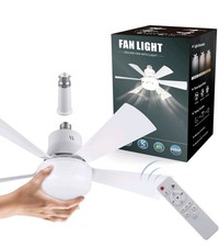 LED Ceiling Fan Light - With Edison / Bayonet Adapter Fitting - With Remote. E27