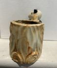 Vintage Ceramic Cup With Panda Bear Log Planter 2” Tall & 2.5” Diameter Japan — photo 7