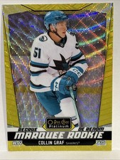 Collin Graf 2024-25 O-Pee-Chee Platinum Marquee Rookie Neon Yellow Surge Sharks