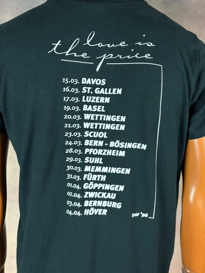 Camisa negra vintage 1996 Dj Bobo Love is The Price Tour Eurodance mercancía talla L Foto 4 de 4