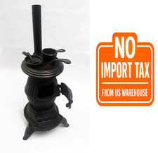 Cast Iron Railway Pot Bellied Toy Stove 10141 Vintage Play Kitchen Collectible