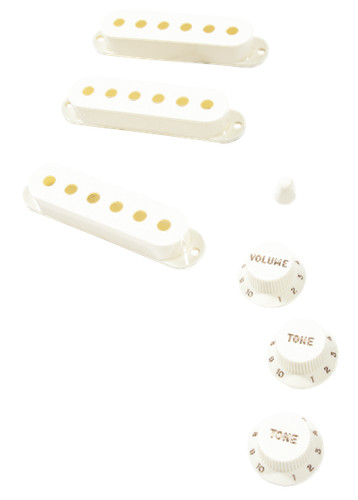 Genuine Fender Pure Vintage '60s Stratocaster/Strat Accessory Kit, VINTAGE WHITE