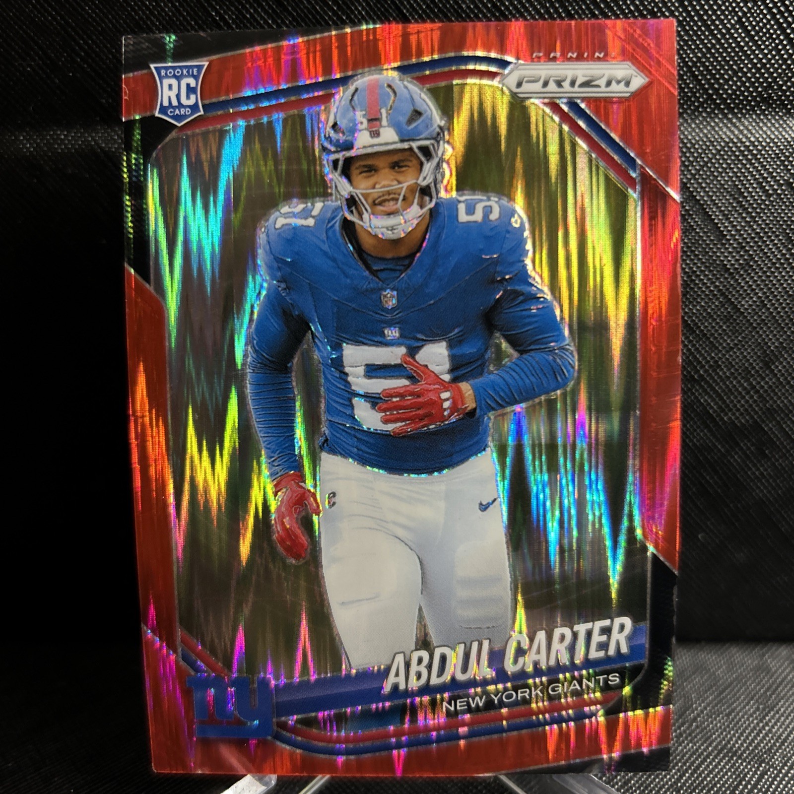2025 Panini Prizm  Rookies Abdul Carter #394 NY Giants Red Flash Prizm (RC)