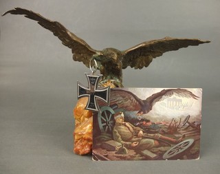 Bronze Adler Skulptur Eisernes Kreuz 1914