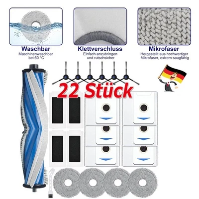 MARKENLOS Ecovacs Deebot T30 Pro Omni /T30 Omni Staubsauger-Ersatzteile Zubehör 22 Teile