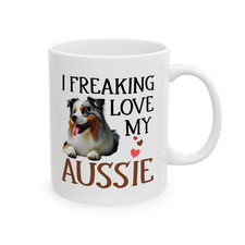 Taza de café pastor australiano divertida taza australiana amante del perro regalo perro mamá papá