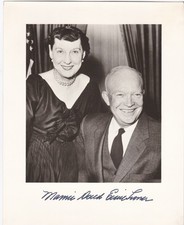 First Lady Mamie Doud Eisenhower Autographed Photograph w President Eisenhower