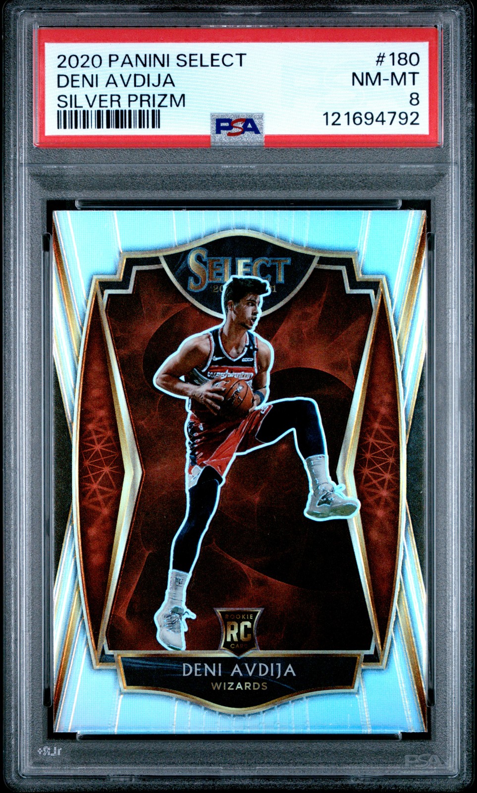 2020 PANINI SELECT SILVER PRIZM #180 DENI AVDIJA PSA 8