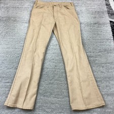 VTG Levis 517 Sta-Prest Pants 32 Beige Tan Flared Disco True Talon 32x30 Men 70s