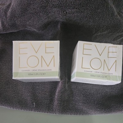LOT OF 2.  EVE LOM Facial Cleanser Balm 100ml + Cloth | Makeup - 3.3oz