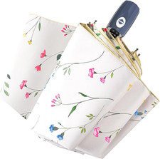 Color Glue Coating Sun Umbrella UV Protection Compact Folding Windproof Parasols
