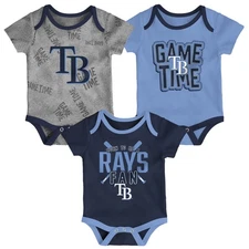 Newborn & Infant Tampa Bay Rays Navy/Light Blue/Heathered Gray Game Time