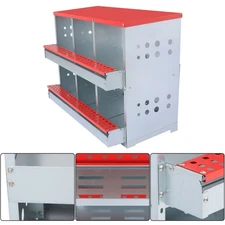 6 Hole Nest Box Chicken Nest Box For Chicken-Easy Egg Collection Roll Away Heavy