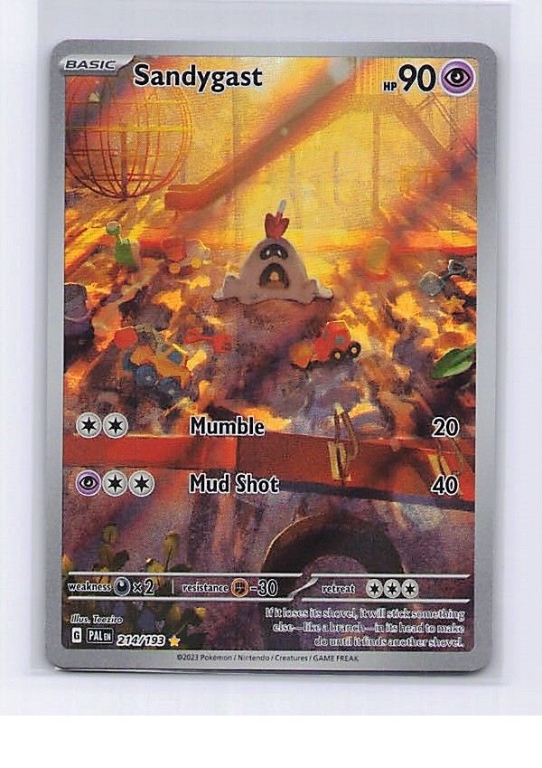 Sandygast 214/193 Illustration Rare Paldea Evolved Pokemon Near Mint