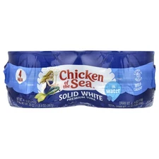 Wild Caught Solid White Premium Tuna in Water, 4 Pack, 5 oz (142 g) Each