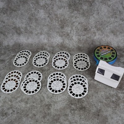 Vintage Gaf View-Master 3D Viewer With Storage Case And 24 Reels Cartoons