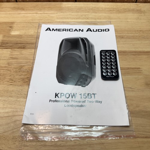 American Audio KPOW 15A 15 Powered 2-Way Speaker 15BT Manual And Remote
