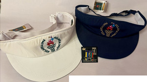 LOT: NWT ORIGINAL Official Licensed Atlanta 1996 Olympics- Visors, Enamel Pin 