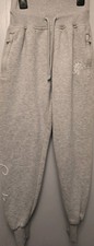 Women's Grey Designer Jogging Bottoms UK Size 6 26 Inch Waist 27 Inch Leg