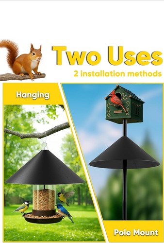 19 Inch Squirrel Baffle For Bird Feeder For Pole Or Hanging - Picture 2 of 5