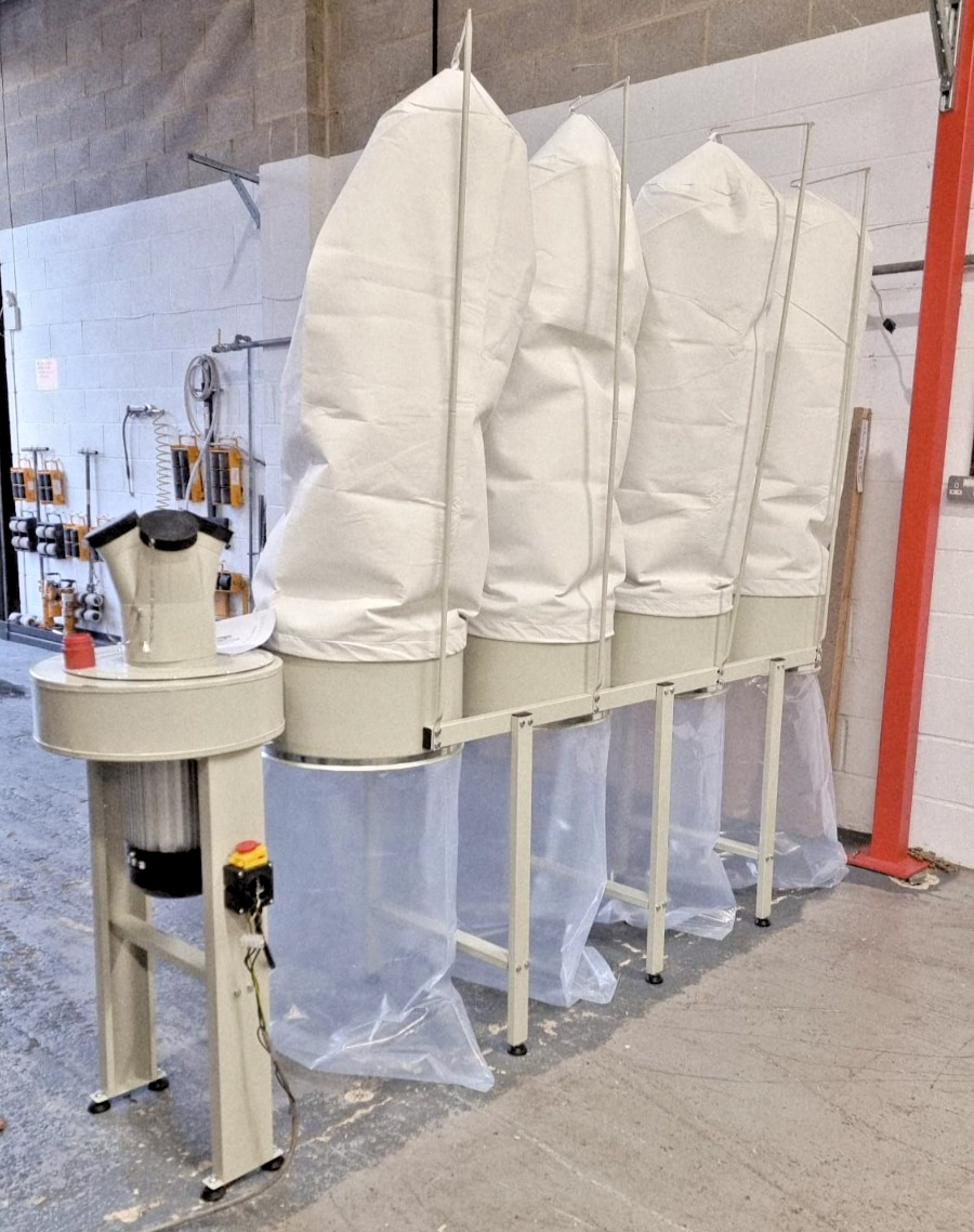 RW Machines 4 Bag Dust Extraction Extractor FM470 Unit 1200x500 Per Bag ...