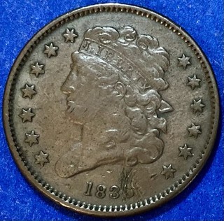 1835 Classic Head Half Cent Nice Early Copper Coin