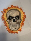Large Fire Skull Head Patch — photo 3