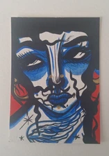 OOAK ACEO Figurative Art Card, Girl Art By ESS22, 3.5 x 2.5 in., Unframed