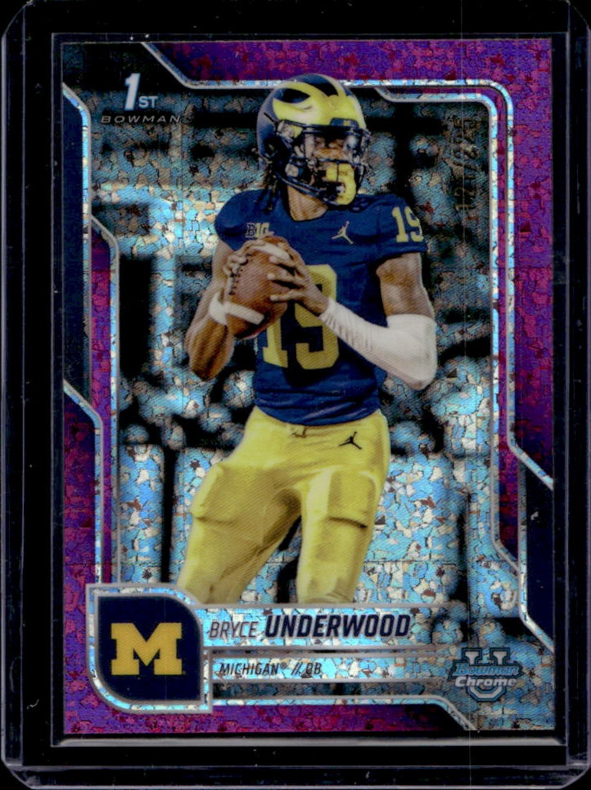 2025 Bowman Chrome U Bryce Underwood Fuchsia Mini-Diamond Refractor 1st #/225