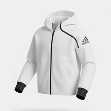 Kids 140 Adidas Hooded Zip-up Jumper WT 4-4 Official