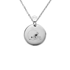 Football Helmet Necklace Gold or Silver Sports Charm Personalized Player