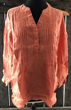 NWT Coldwater Creek Linen Pin-tuck Tunic S Mango S Org. $79