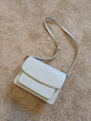 Pixie Mood Vegan Leather Zoe Crossbody Adjustable Strap Purse Bag Gray NEW