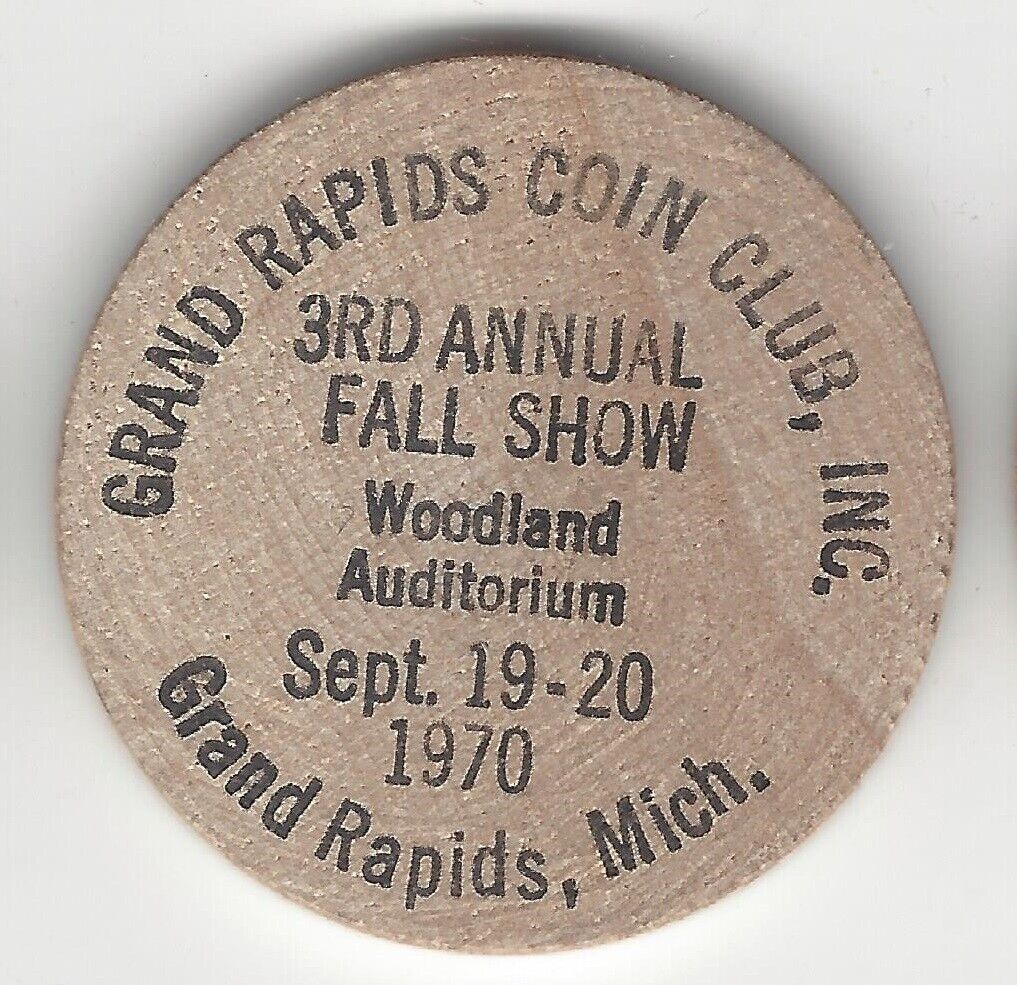 1970 Grand Rapids Michigan Coin Club Ranking TOP17 Annual 3rd New color Woo Show Fall