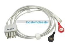 BR903 Nihon Kohden 3 lead ECG Cable AHA Snap